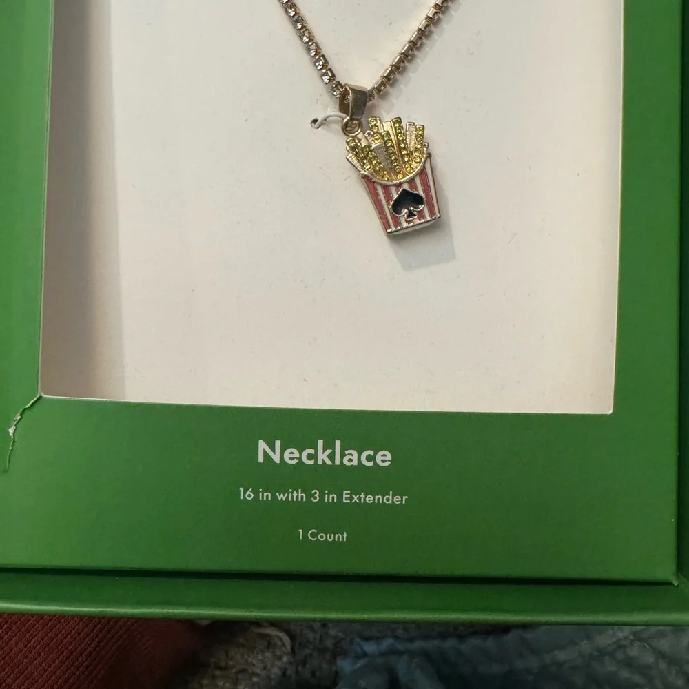 Kate Spade x Target Gold Necklace with French Fry Charm - Picture 4 of 4